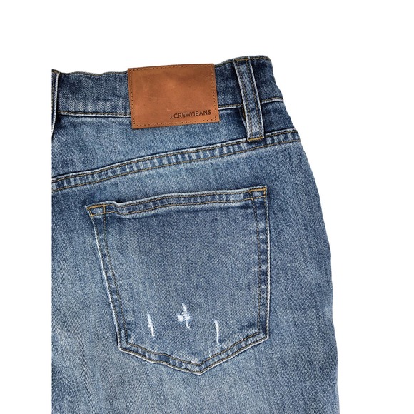 J. Crew NEW Womens Size 26 Slim Boyfriend Fit Distressed Patched Blue Jeans - Picture 5 of 7